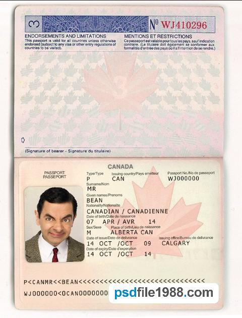 Canada Passport 2002-2010